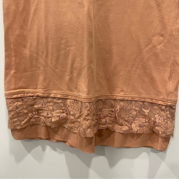 Logo Lori Goldstein Orange Sleeveless Layered Lace Tank Top Long Small - Picture 3 of 8